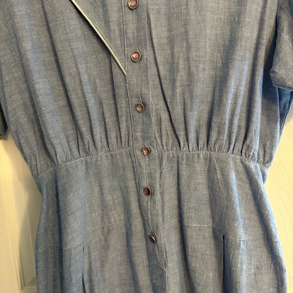 All that Jazz Blue Midi Dress with Button Detail ptp21 - Picture 6 of 8